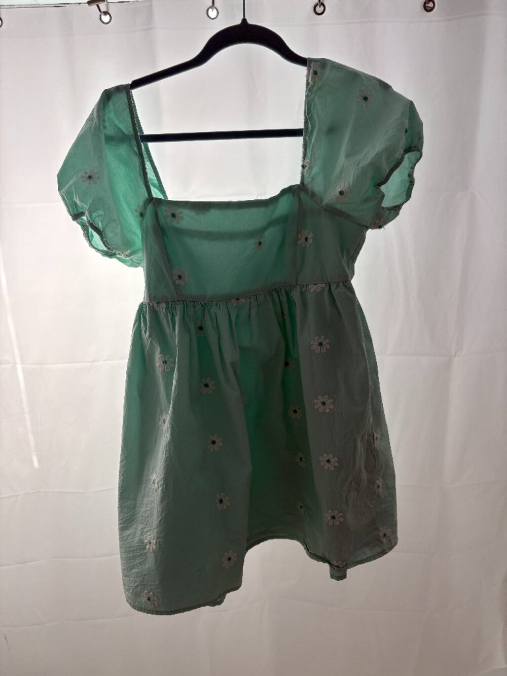 Pink Lily Babydoll Dress, Blue, Size Medium